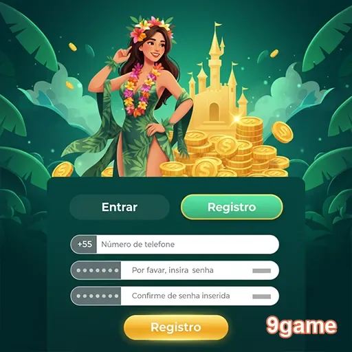 Ilustração de Experimente a emoção do cassino online na 9game com jogos ao vivo