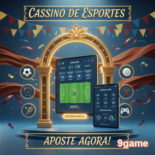 Ilustração de Experimente a emoção do cassino online na 9game com jogos ao vivo