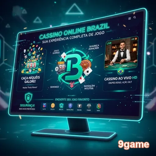 Ilustração de Experimente a emoção do cassino online na 9game com jogos ao vivo
